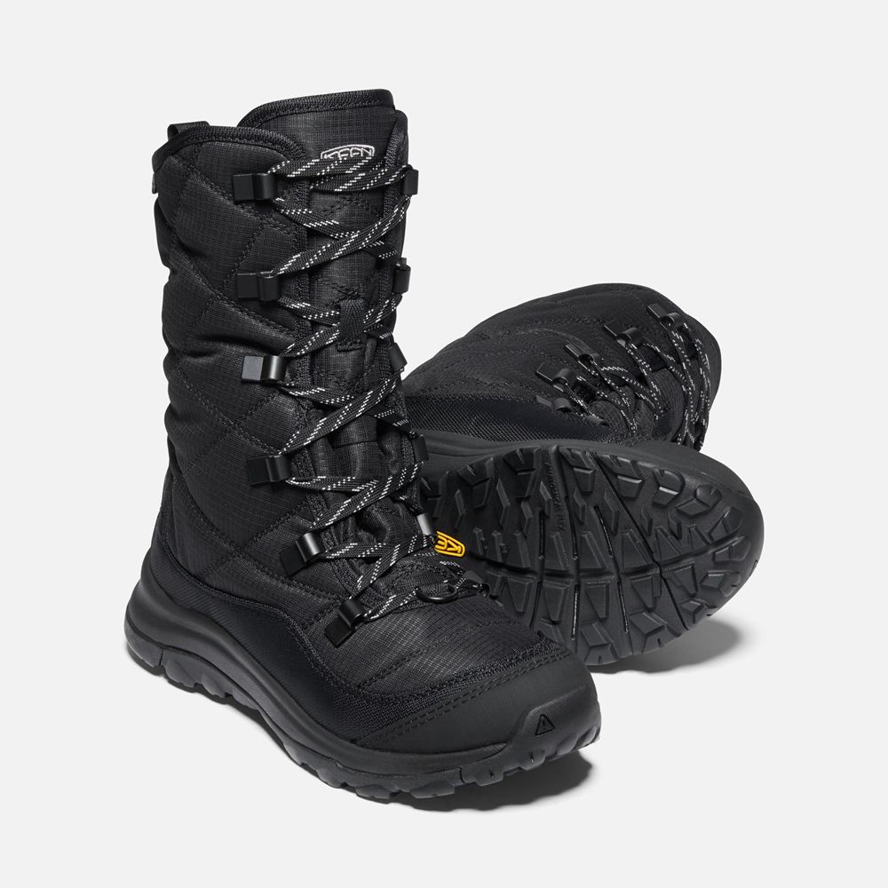 Keen Kar Botu Kadın Siyah - Terradora Ii Lace Up Waterproof - Türkiye MDKW47102